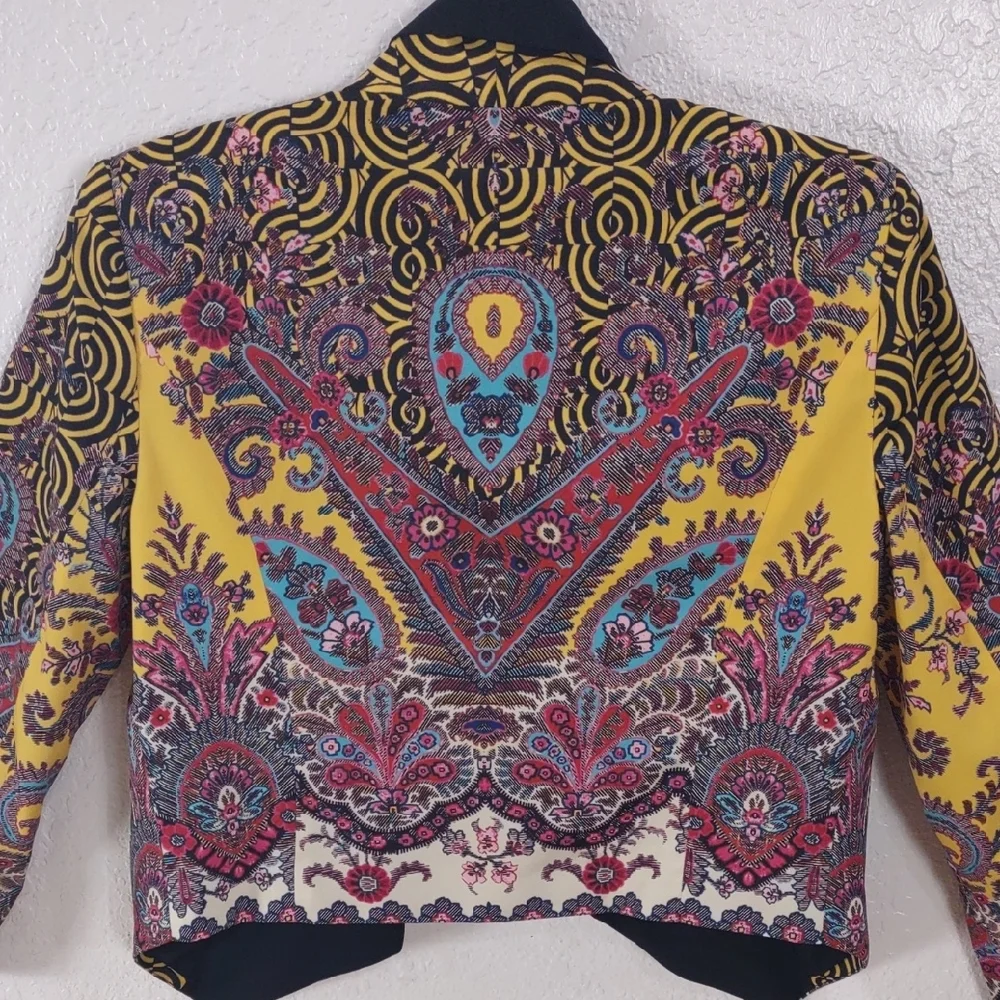 Bebe Women's Vibrant Paisley Blazer, Size S/P - Picture 8 of 16